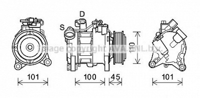 AVA QUALITY COOLING bwk499 -  Компрессор, кондиционер